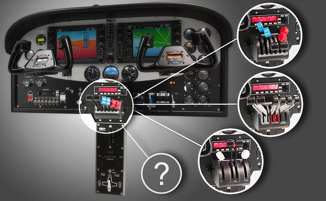 FSC BARON 58 CESSNA CONSOLE THROTTLE CHANGE